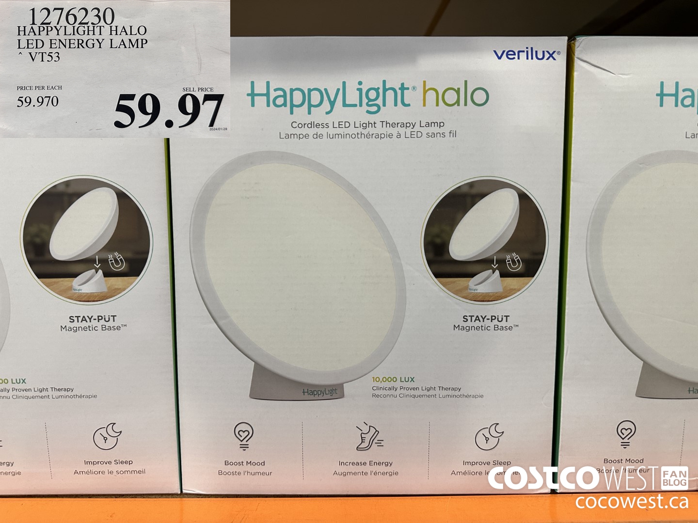 1276230 HAPPYLIGHT HALO LED ENERGY LAMP VT53 $59.97