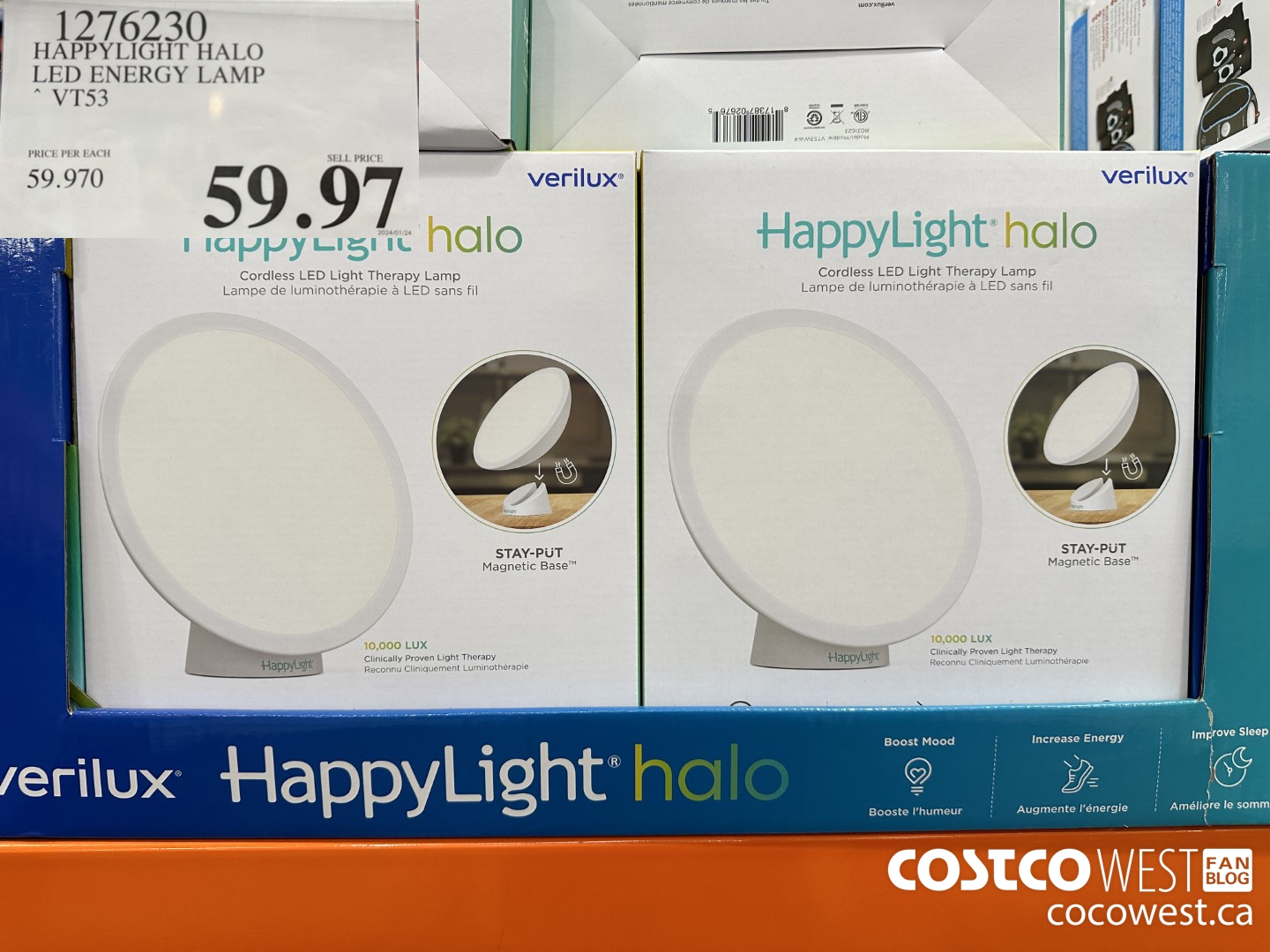 1276230 HAPPYLIGHT HALO LED ENERGY LAMP VT53 $59.97
