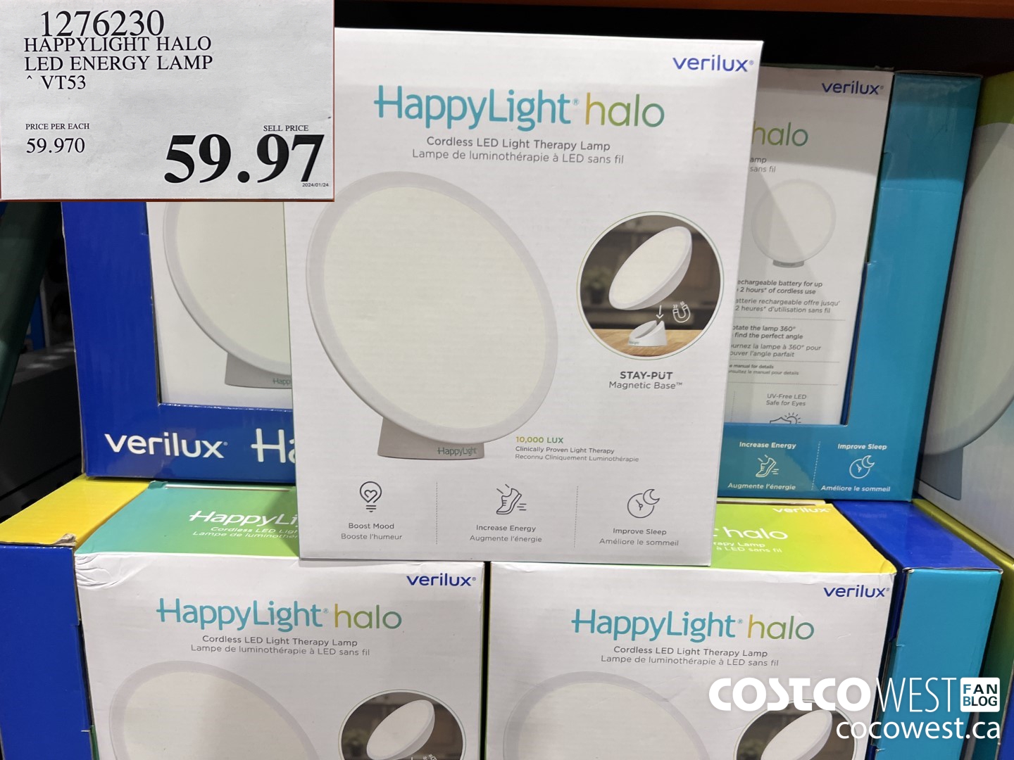 1276230 HAPPYLIGHT HALO LED ENERGY LAMP VT53 $59.97