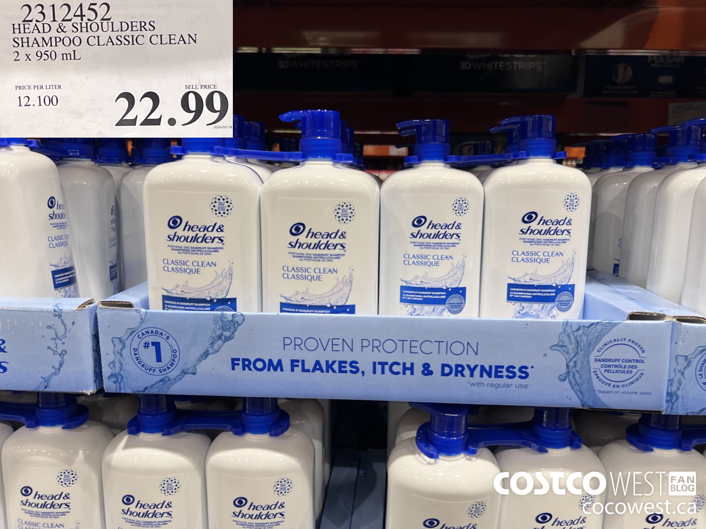 2312452 HEAD & SHOULDERS SHAMPOO CLASSIC CLEAN 2 X 950 ML $22.99