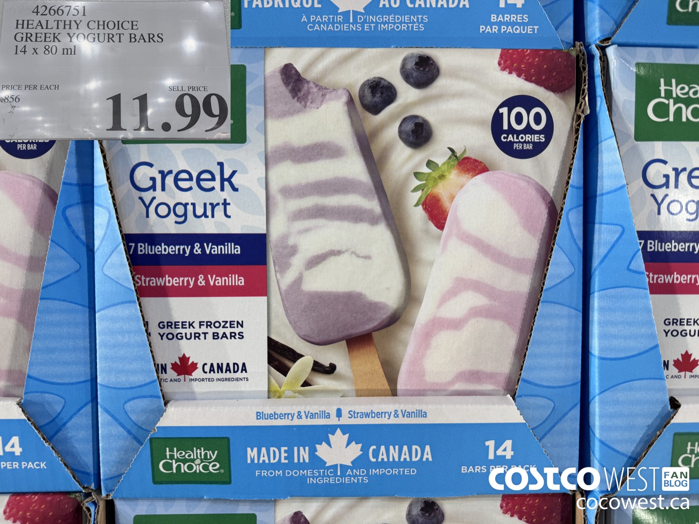 426675 HEALTHY CHOICE GREEK YOGURT BARS 14 x 80 ml $11.99