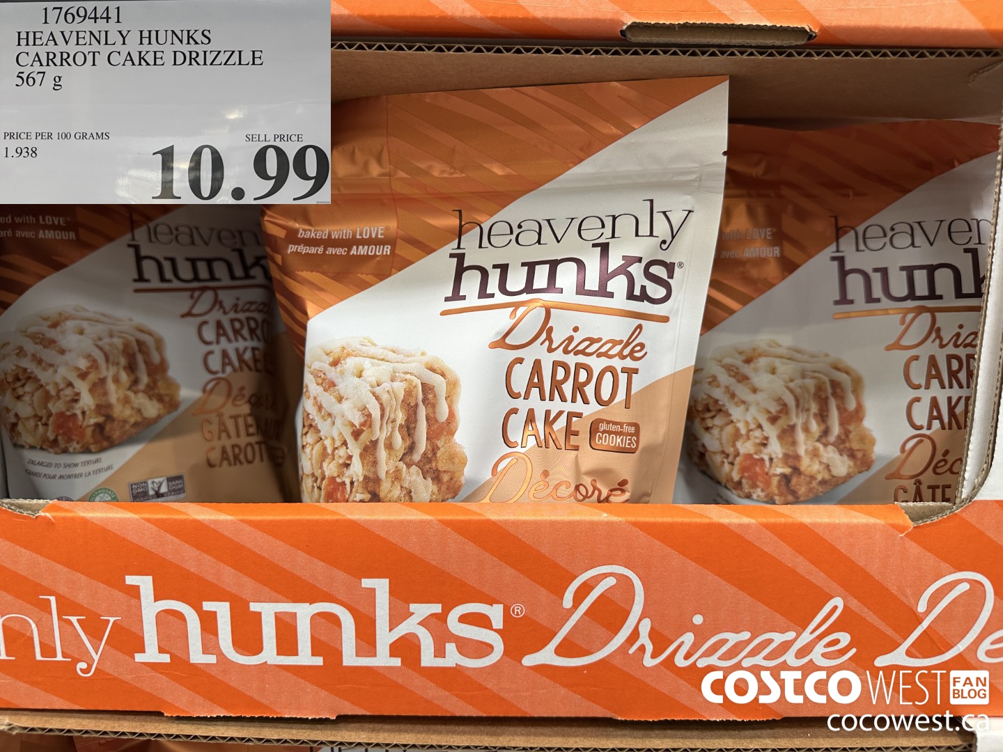 1769441 HEAVENLY HUNKS CARROT CAKE DRIZZLE 567G $10.99
