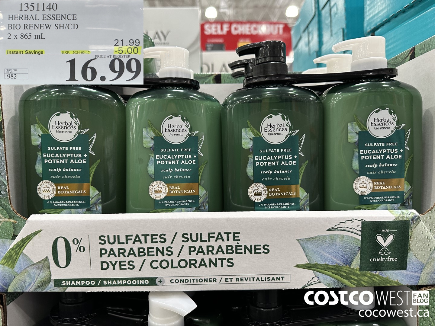 1351140 HERBEL ESSENCE BIO RENES SH/CD 2 X 865 ML ($5.00 INSTANT SAVINGS EXPIRES ON 2024-03-17) $16.99