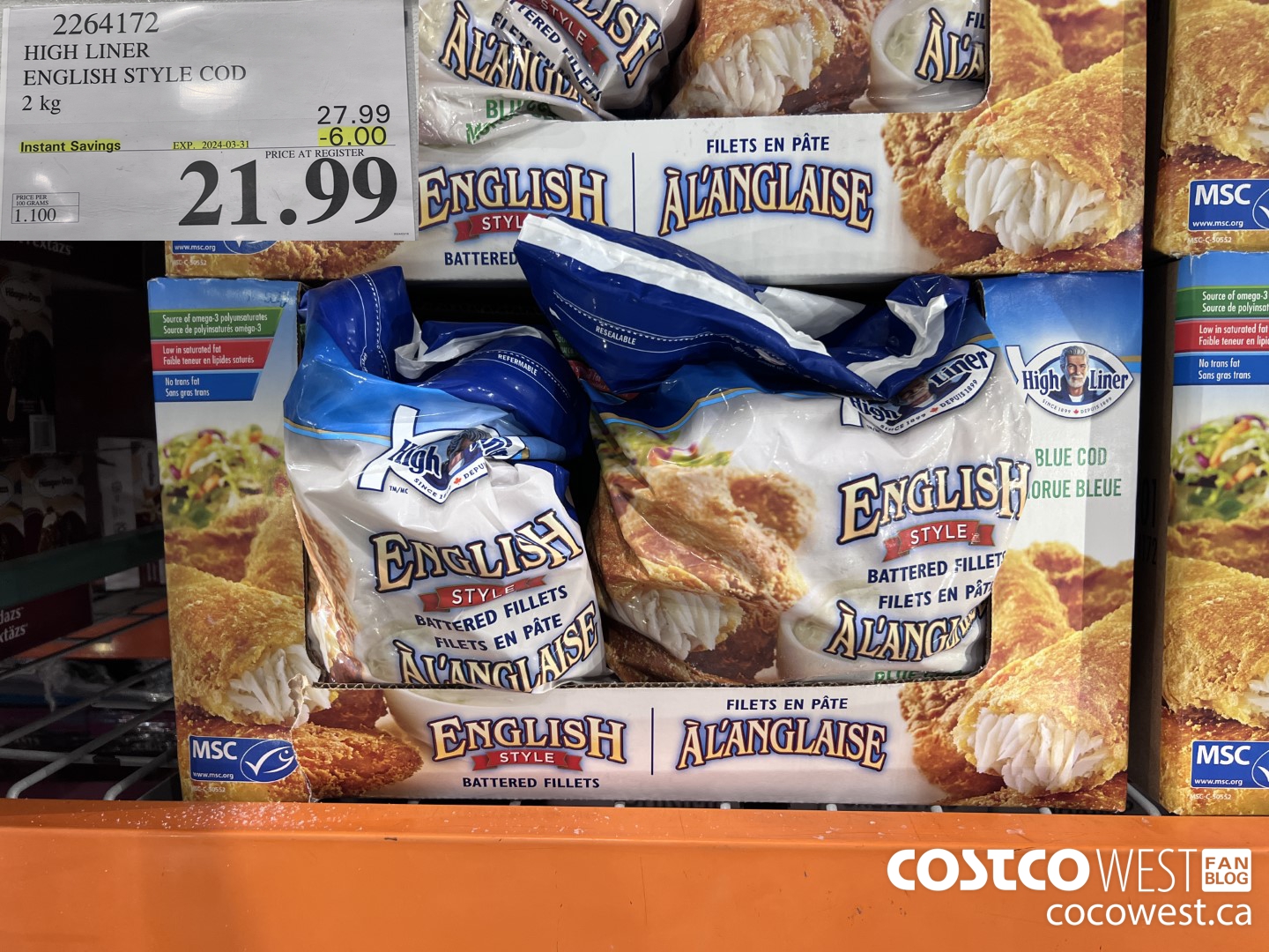 2264172 HIGH LINER ENGLISH STYLE COD 2 KG ($6.00 INSTANT SAVINGS EXPIRES ON 2024-03-31) $21.99