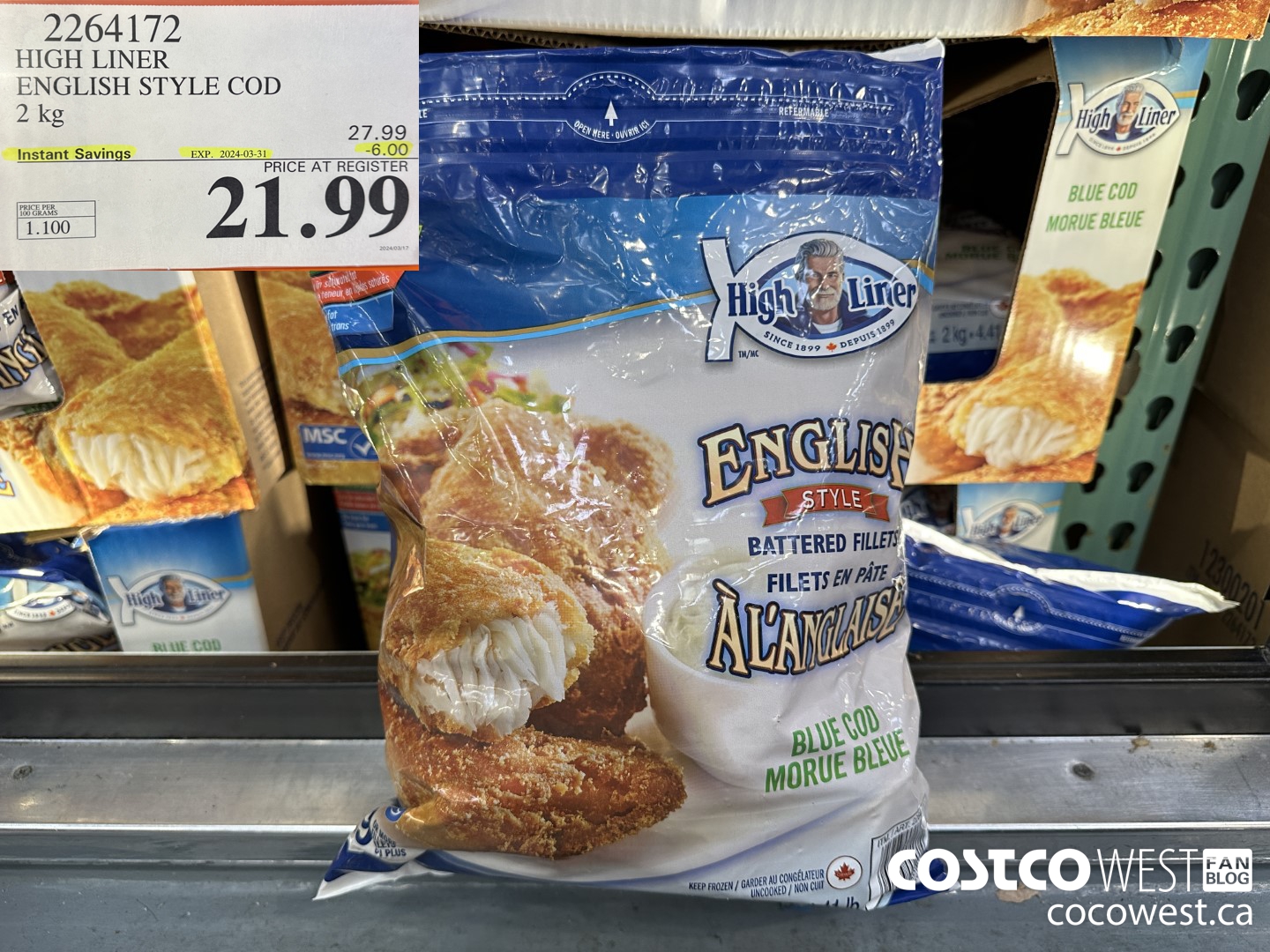 2264172 HIGH LINER ENGLISH STYLE COD 2 KG ($6.00 INSTANT SAVINGS EXPIRES ON 2024-03-31) $21.99