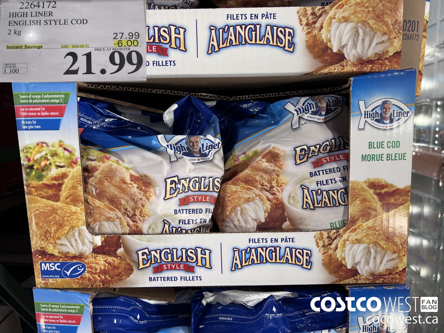 2264172 HIGH LINER ENGLISH STYLE COD 2 KG ($6.00 INSTANT SAVINGS EXPIRES ON 2024-03-31) $21.99