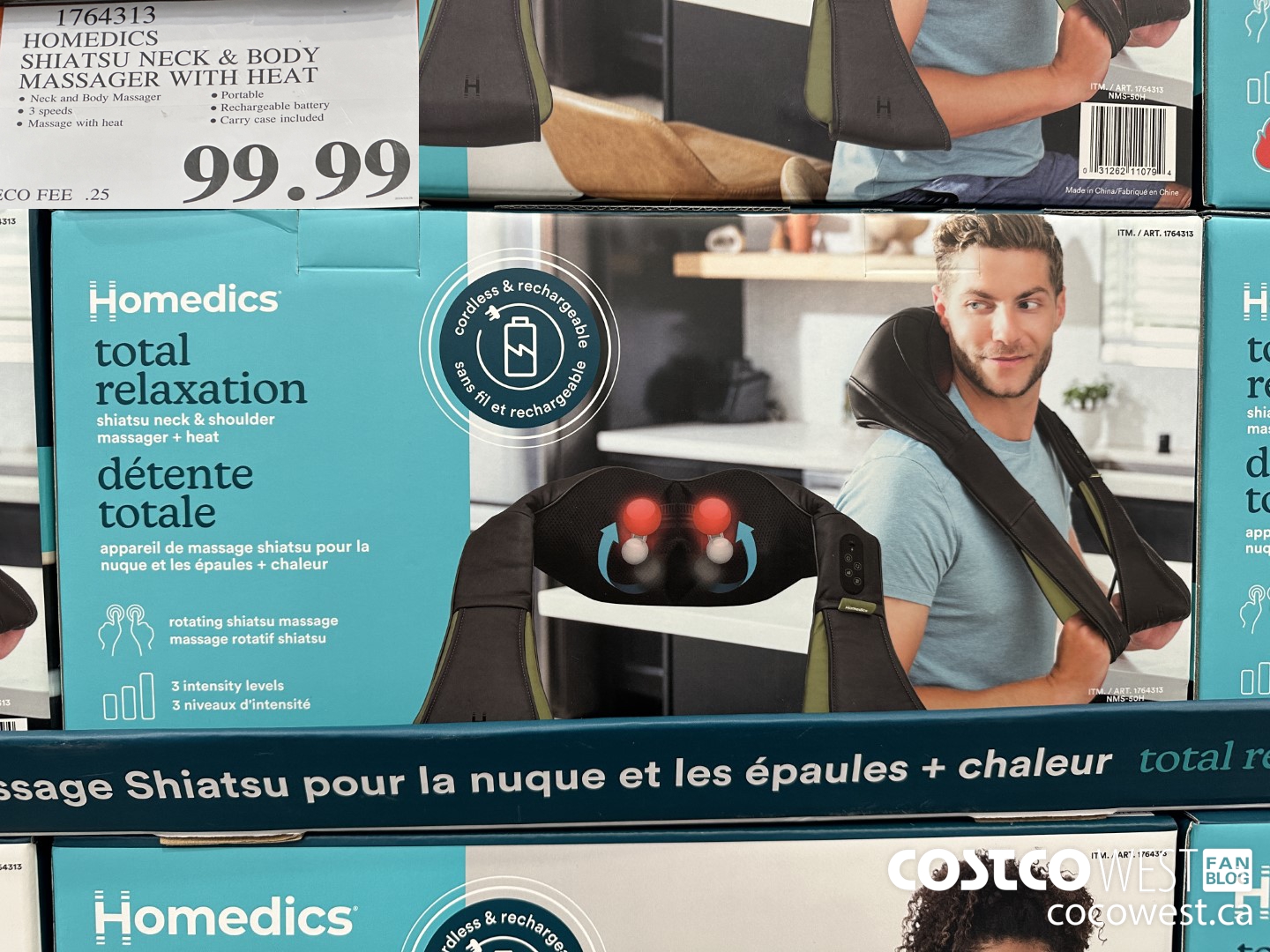 1764313 HOMEDICS SHIATSU NECK & BODY MASSAGER WITH HEAT $99.99