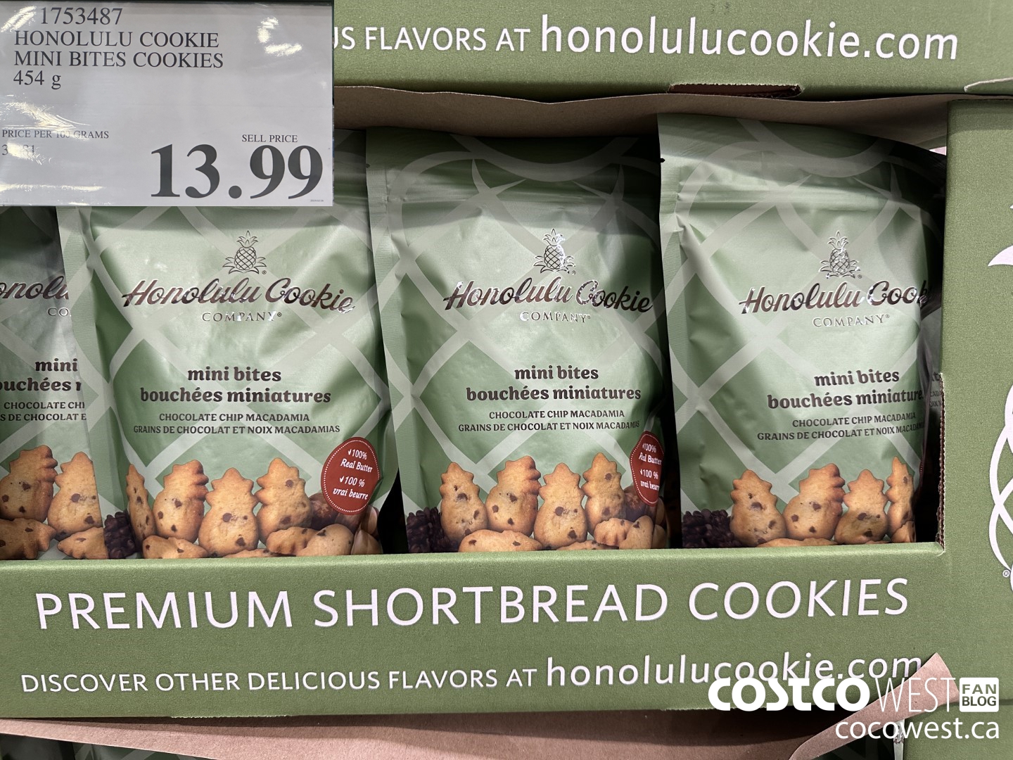 1753487 HONOLULU COOKIE MINI BITES COOKIES 454 G $13.99