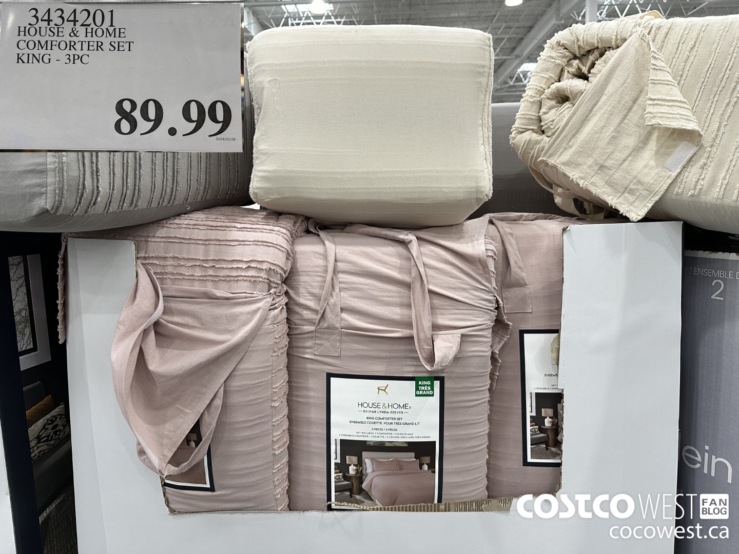 3434201 HOUSE & HOME COMFORTER SET KING 3PC $89.99