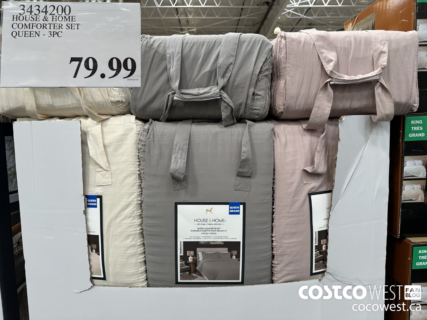 3434200 HOUSE & HOME COMFORTER SET QUEEN 3PC $79.99