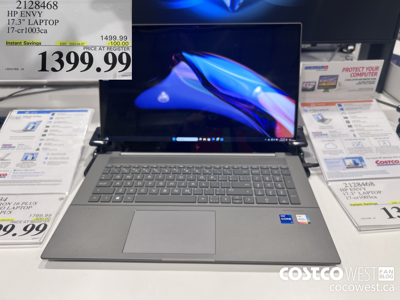 2128468 HP ENVY 17.3IN LAPTOP COMPUTER 17-CR1003CA ($100.00 INSTANT SAVINGS EXPIRES ON 2024-04-07) $1399.99