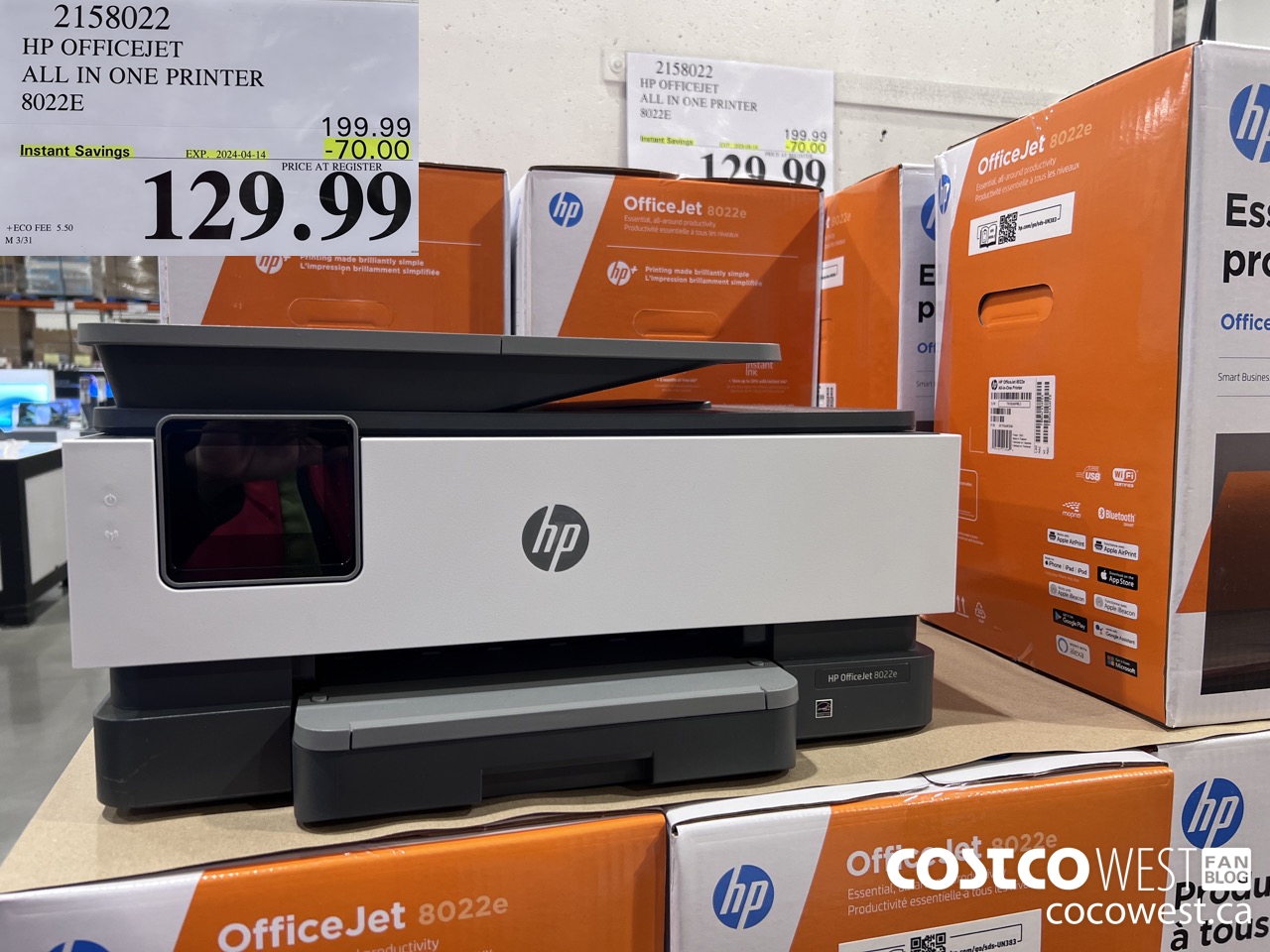 2158022 HP OFFICEJET ALL IN ONE PRINTER 8022E ($70.00 INSTANT SAVINGS EXPIRES ON 2024-04-14) $129.99
