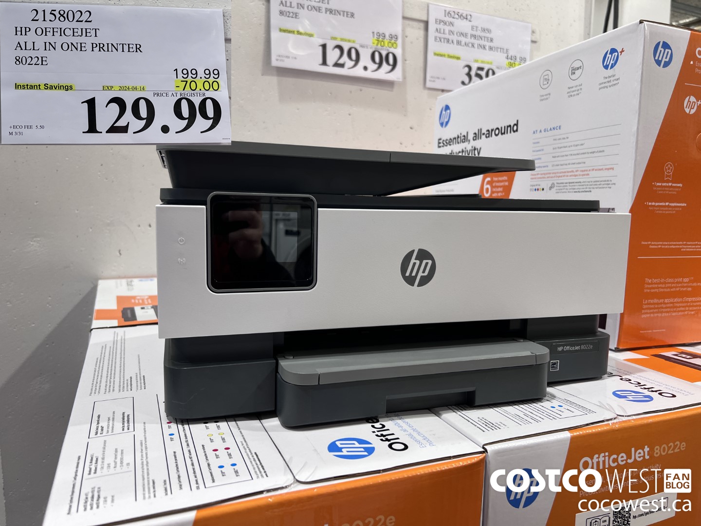 2158022 HP OFFICEJET ALL IN ONE PRINTER 8022E ($70.00 INSTANT SAVINGS EXPIRES ON 2024-04-14) $129.99