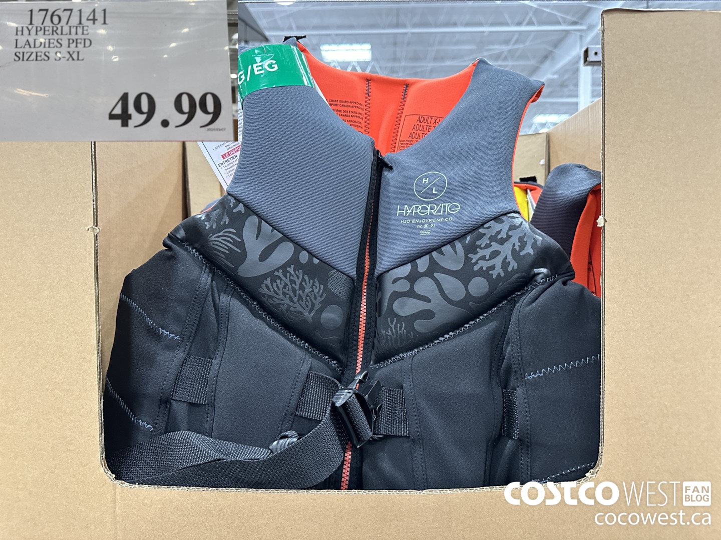 1767141 HYPERIITE LADIES PFD SIZES S-XL $49.99