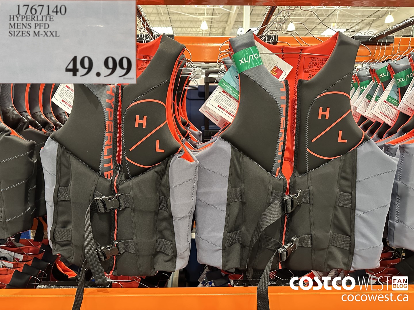 1767140 HYPERLITE MENS PFD SIZES M-XXL $49.99