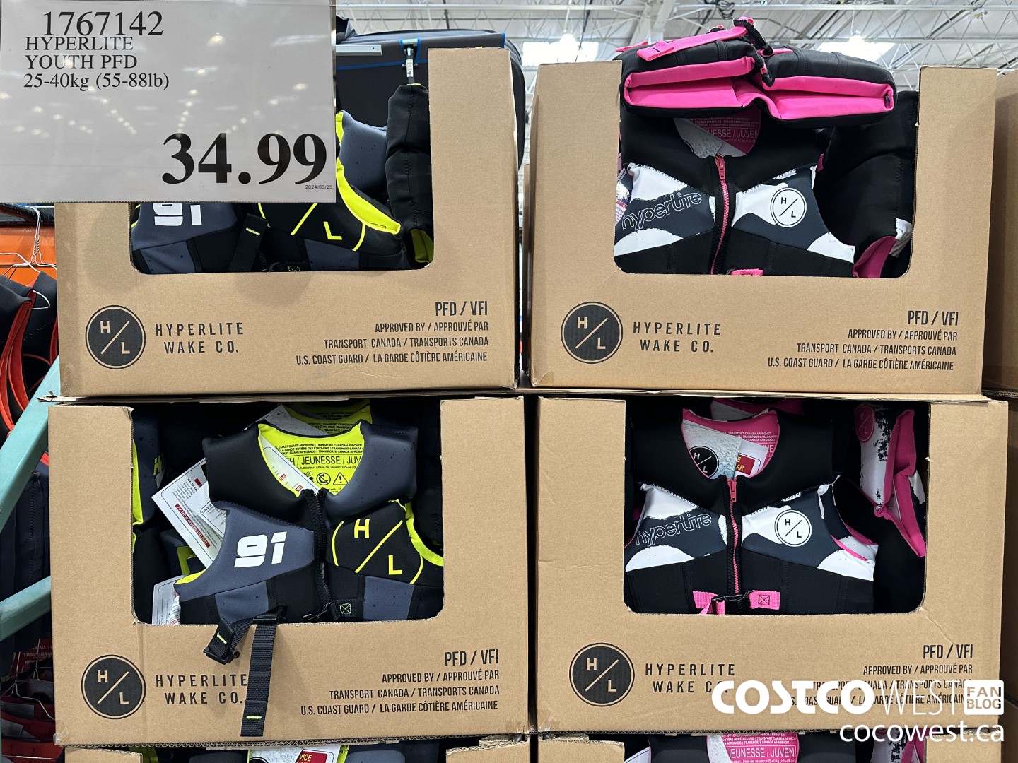 1767142 HYPERLITE YOUTH PFD 25-40kg (55-881b) $34.99