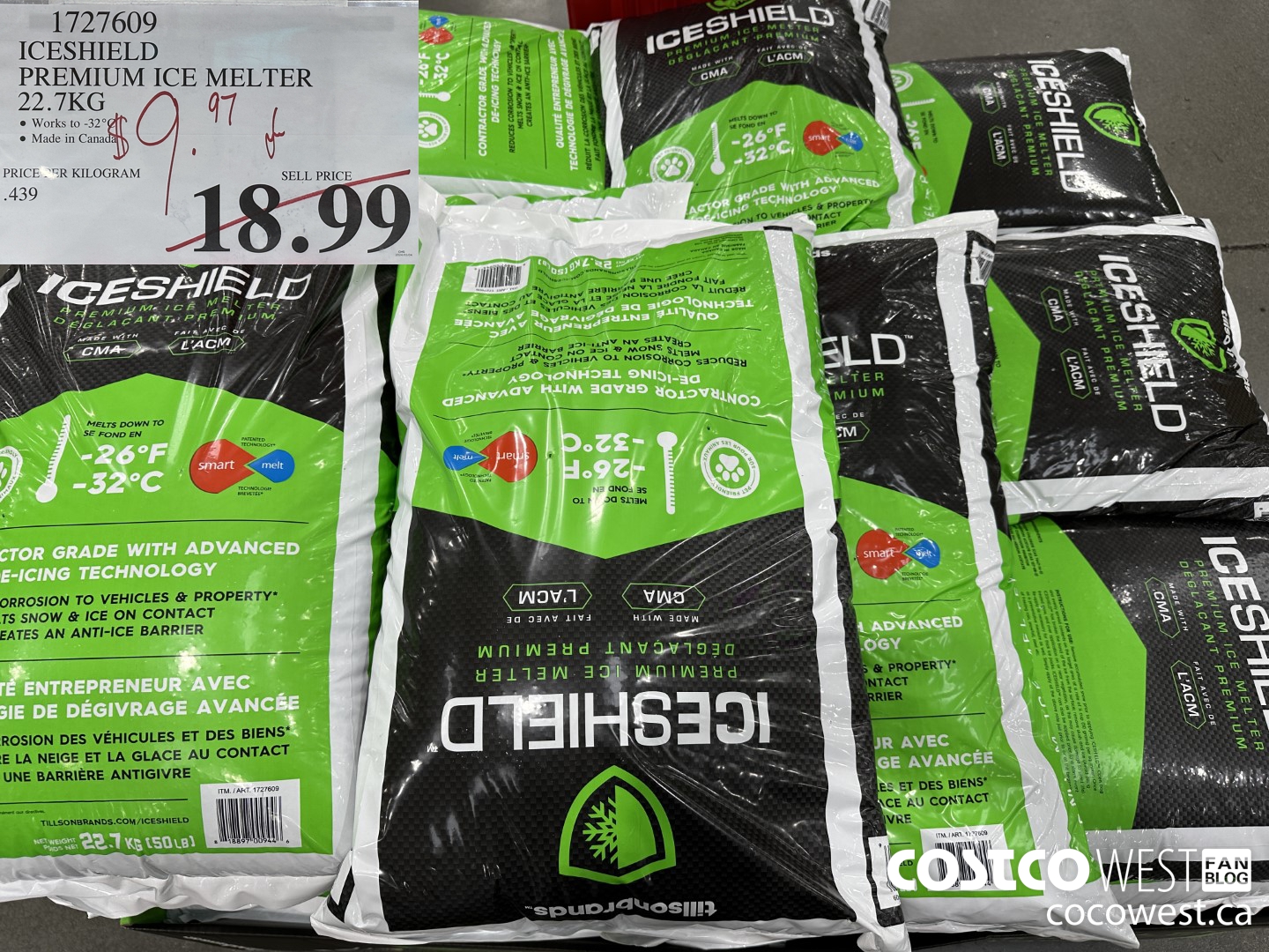 1727609 ICESHIELD PREMIUM ICE MELTER 22.7KG $9.97