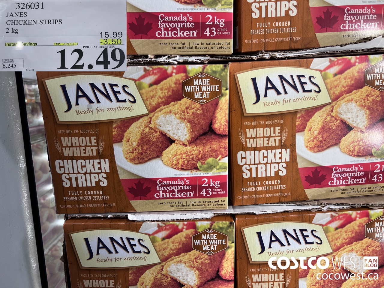 326031 JANES CHICKEN STRIPS 2 kg ($3.50 INSTANT SAVINGS EXPIRES ON 2024-03-31) $12.49