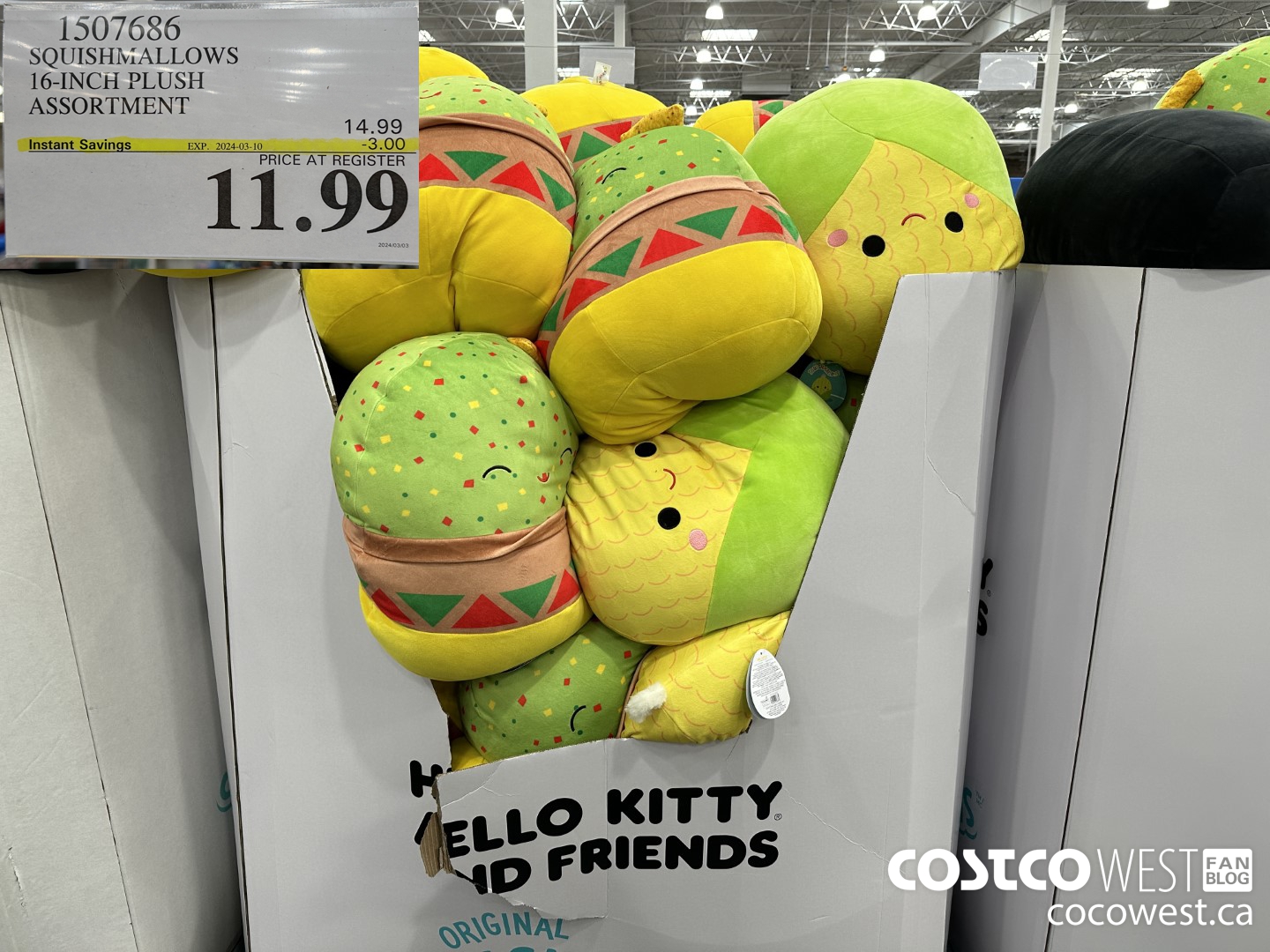 1507686 KELLYTOY SQUISHMALLOWS 16 INCH PLUSH ASSORTMENT ($3.00 INSTANT SAVINGS EXPIRES ON 2024-03-10) $11.99