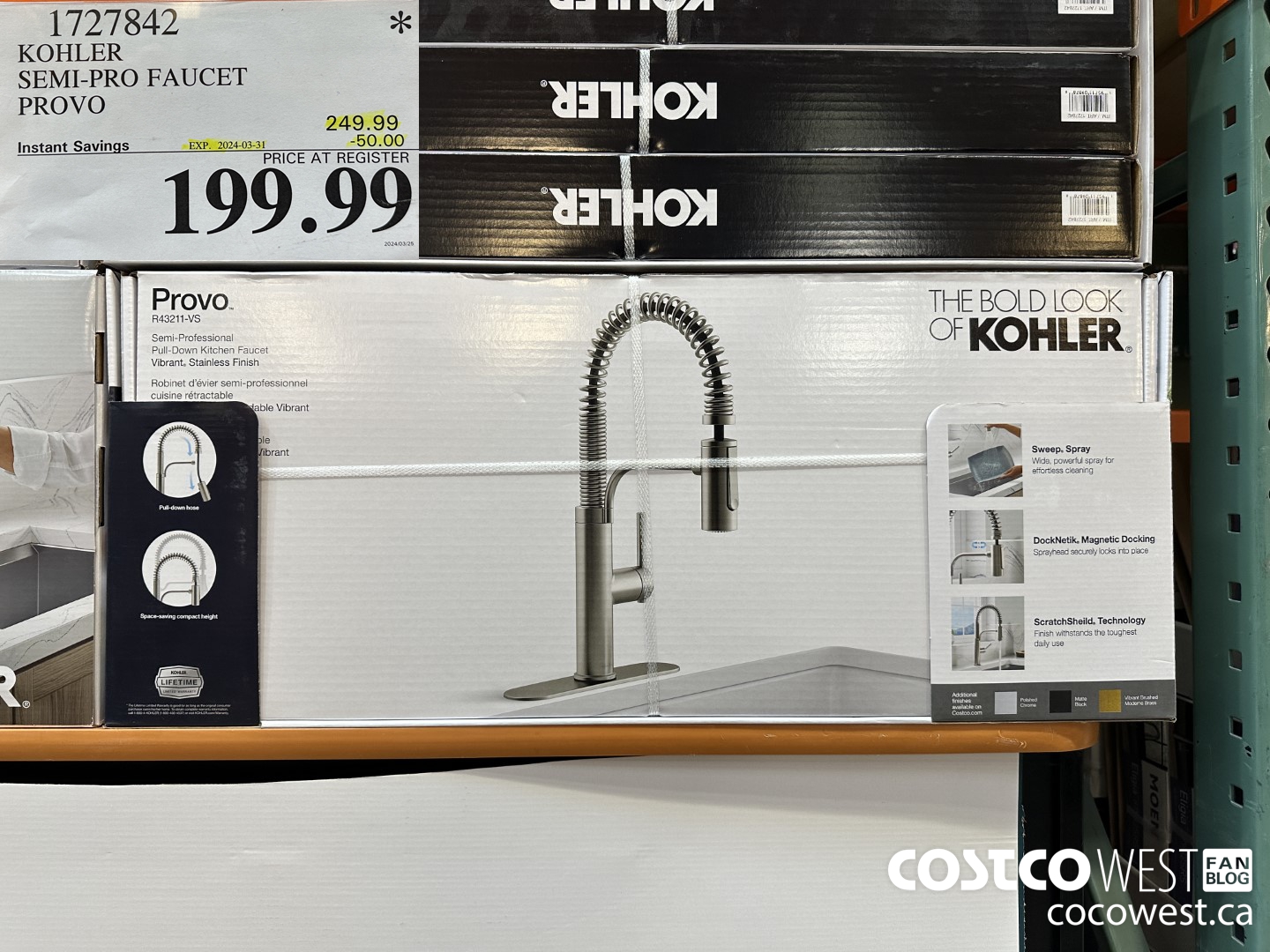 1727842 KOHLER SEMI-PRO FAUCET PROVO ($50.00 INSTANT SAVINGS EXPIRES ON 2024-03-31) $199.99