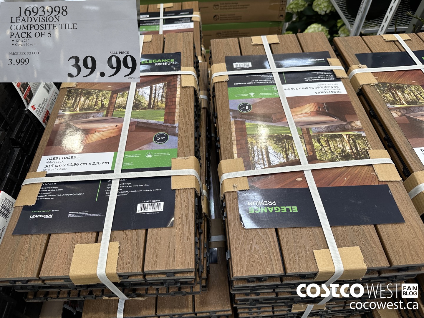 1693998 LEADVISION COMPOSITE TILE PACK OF 5 $39.99