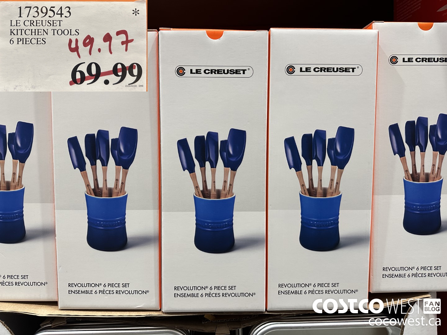 1739543 LE CREUSET KITCHEN TOOLS 6 PIECES $49.97