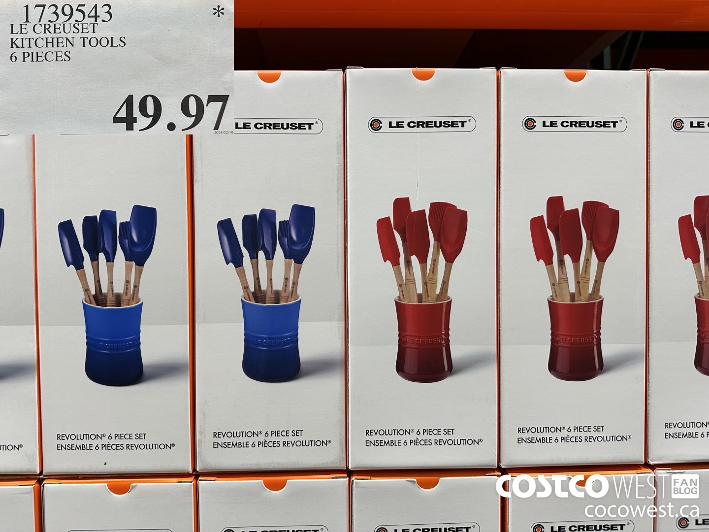 1739543 LE CREUSET KITCHEN TOOLS 6 PIECES $49.97