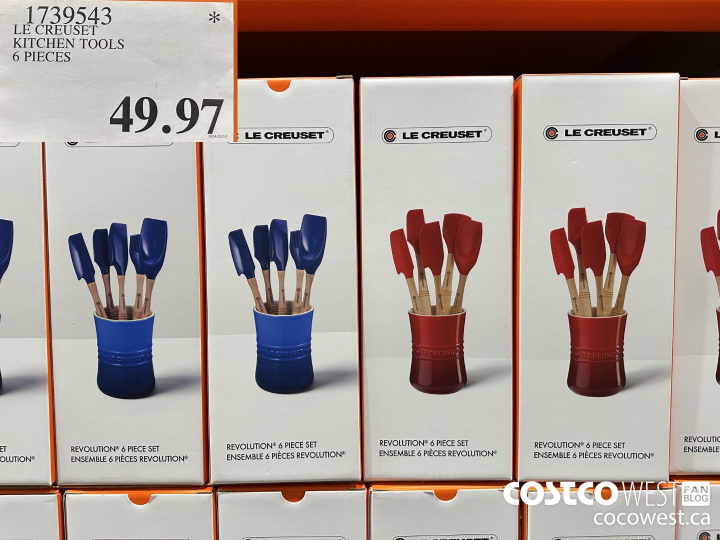 1739543 LE CREUSET KITCHEN TOOLS 6 PIECES $49.97