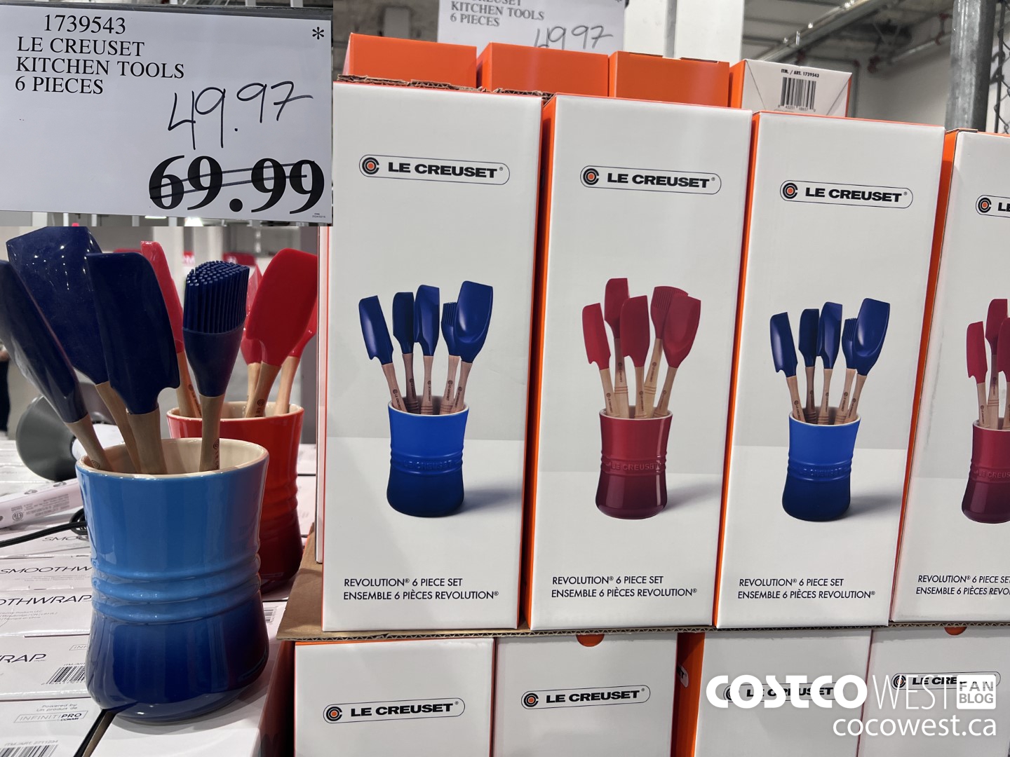 1739543 LE CREUSET KITCHEN TOOLS 6 PIECES $49.97