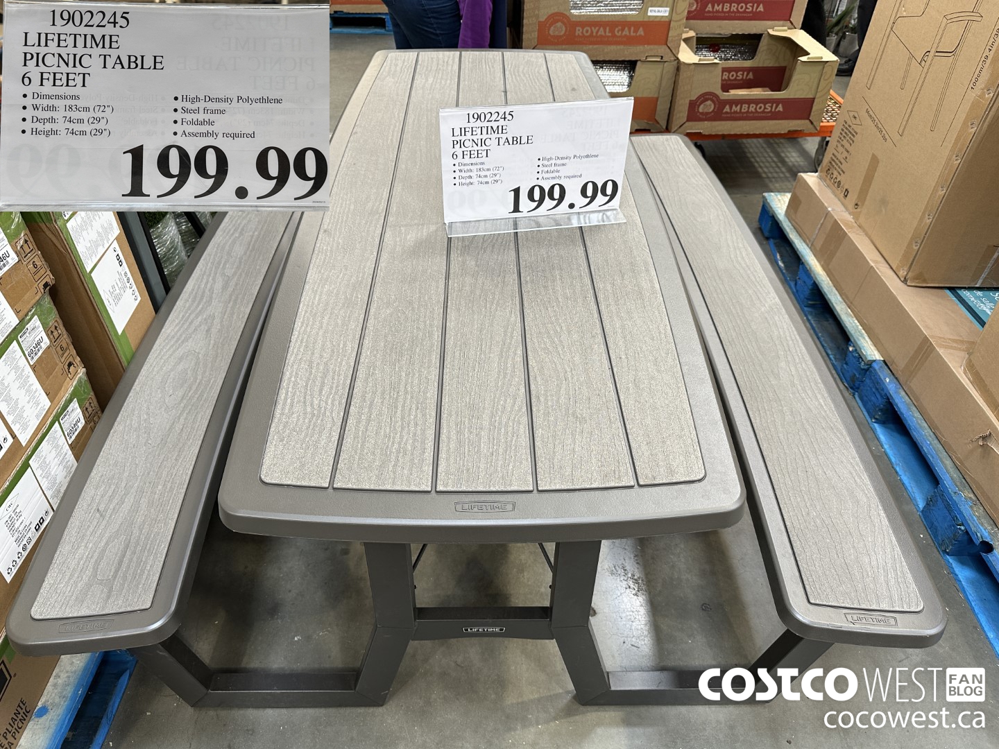 1902245 LIFETIME PICNIC TABLE 6 FEET $199.99