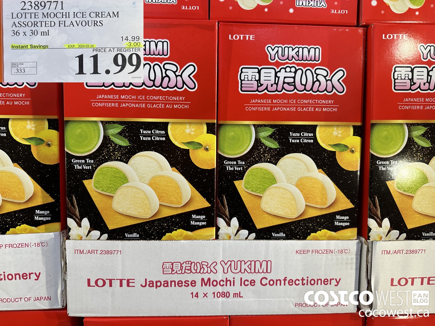 2389771 LOTTE MOCHI YUZU/VAN/GT/MANGO 36 X 30 ML ($3.00 INSTANT SAVINGS EXPIRES ON 2024-03-10) $11.99