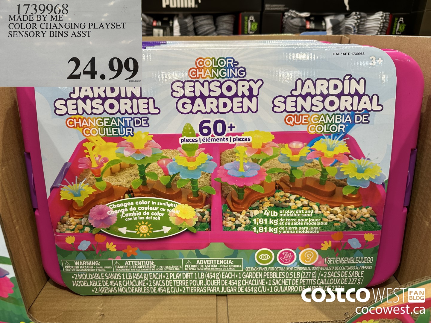 1739968 MADE BY ME COLOR CHANGING PLAYSET SENSORY BINS ASST  $24.99