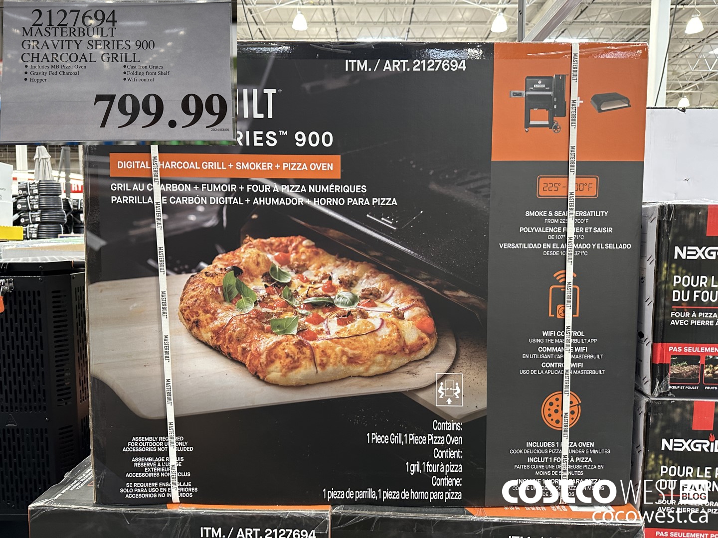 2127694 MASTERBUILT GRAVITY SERIES 900 CHARCOAL GRILL $799.99