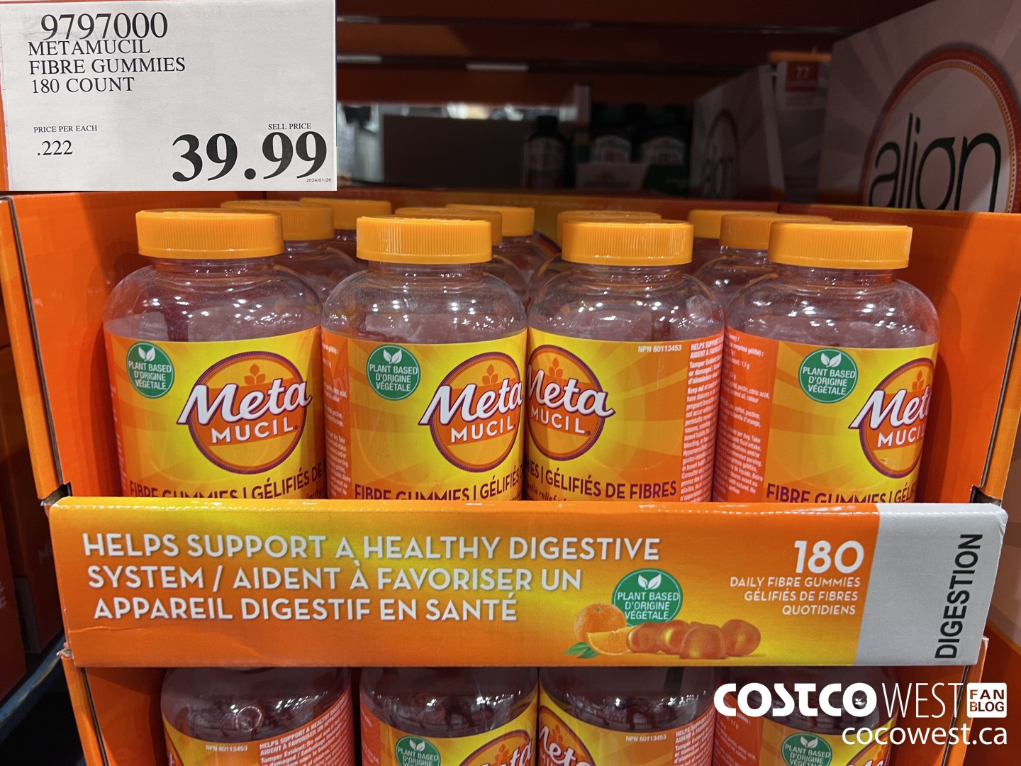 9797000 METAMUCIL FIBRE GUMMIES 180 COUNT $39.99