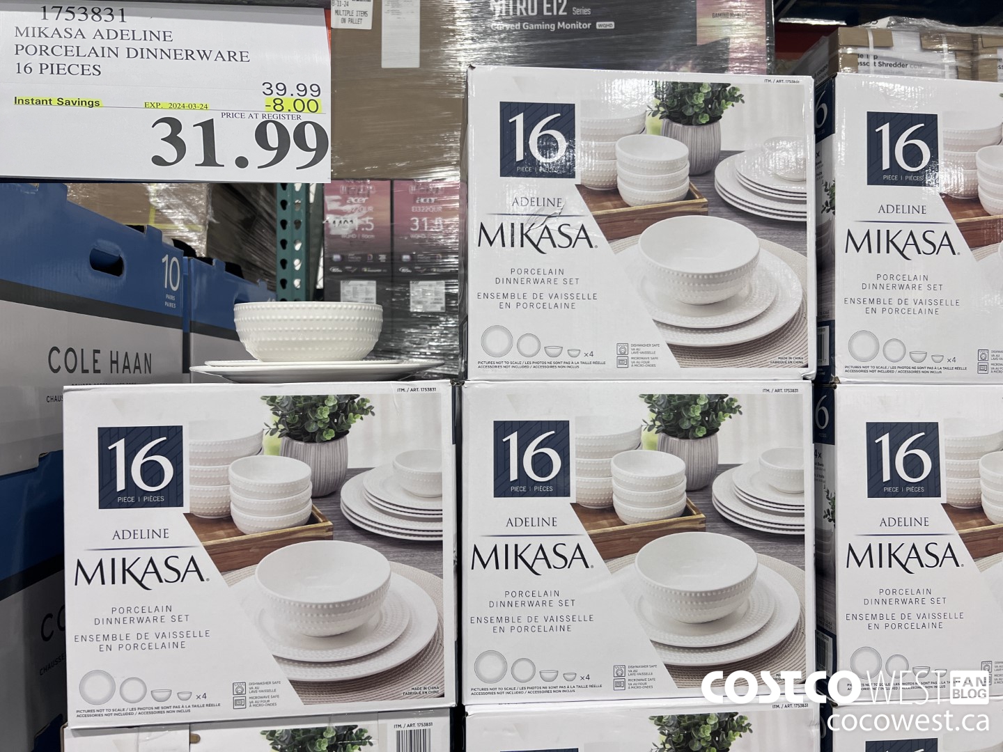 1753831 MIKASA ADELINE PORCELAIN DINNERWARE 16 PIECES ($8.00 INSTANT SAVINGS EXPIRES ON 2024-03-24) $31.99