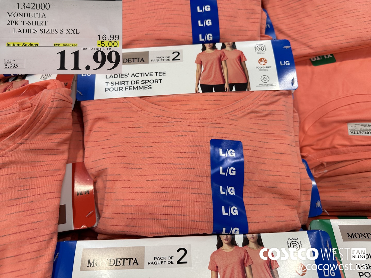 1342000 MONDET SLA 2PK T-SHIRT LADIES SIZES S-XXL ($5.00 INSTANT SAVINGS EXPIRES ON 2024-03-10) $11.99