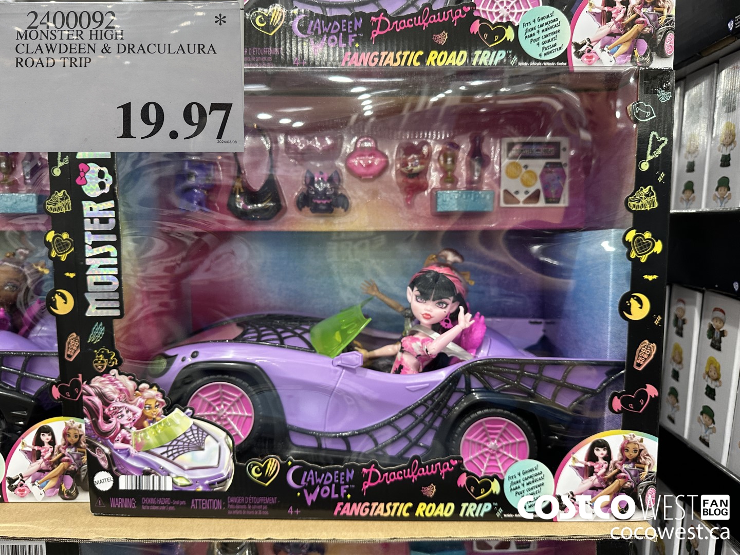 2400092 MONSTER HIGH CLAWDEEN & DRACULAURA ROAD TRIP $19.97