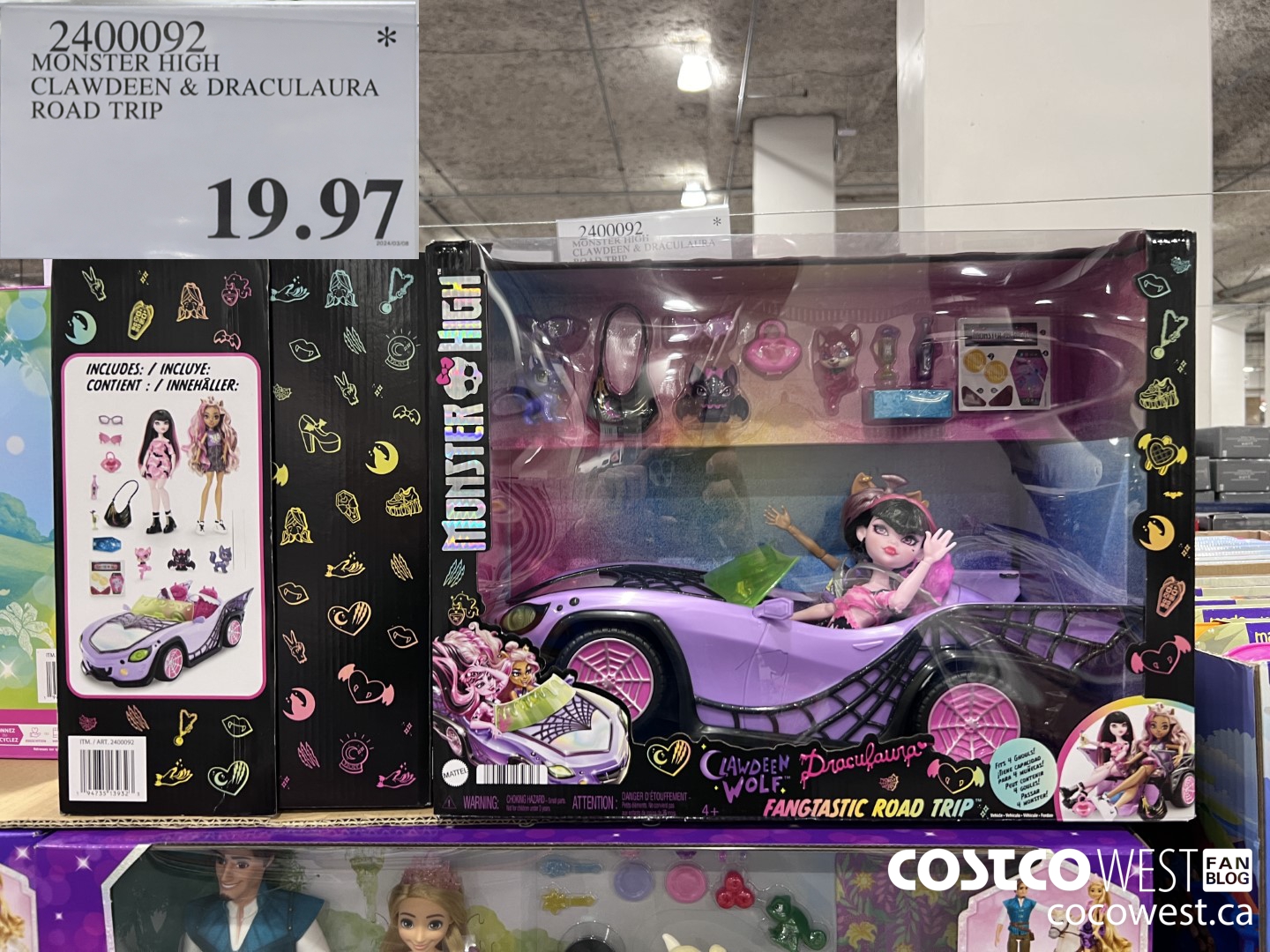 2400092 MONSTER HIGH CLAWDEEN & DRACULAURA ROAD TRIP $19.97