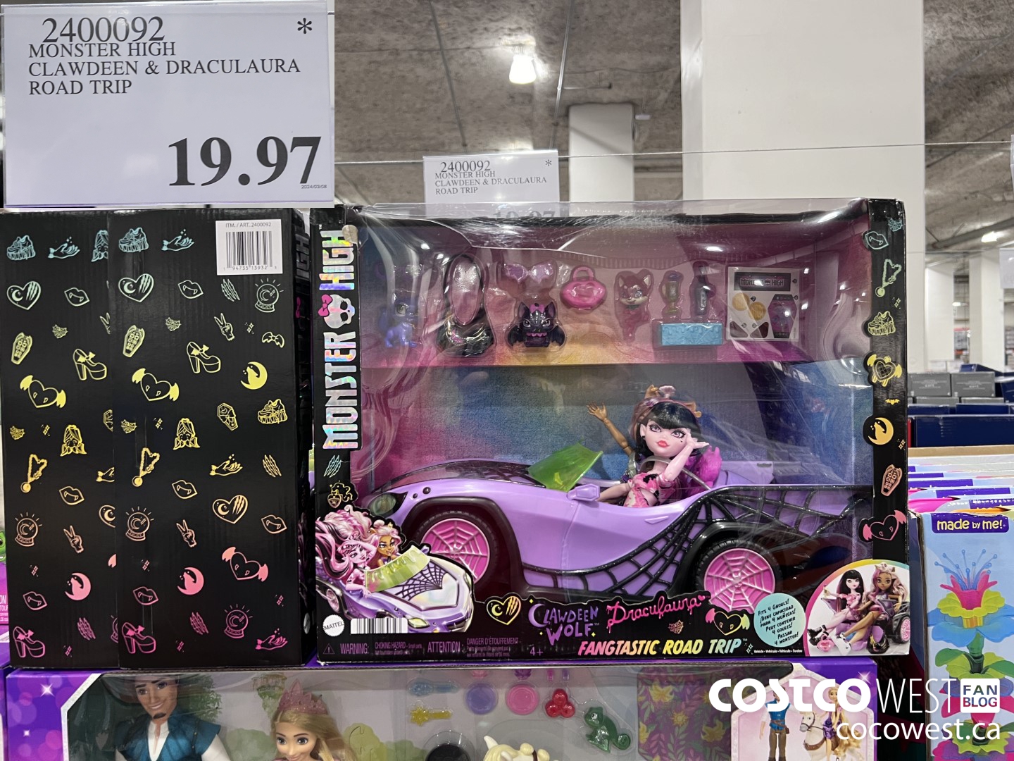 2400092 MONSTER HIGH CLAWDEEN & DRACULAURA ROAD TRIP $19.97