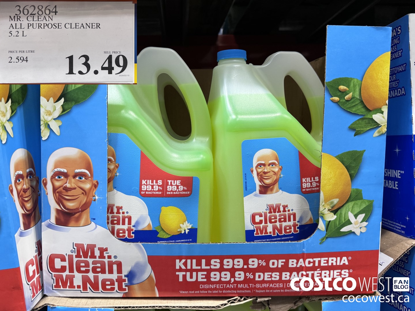 362864 MR. CLEAN ALL PURPOSE CLEANER 5.2 L $13.49