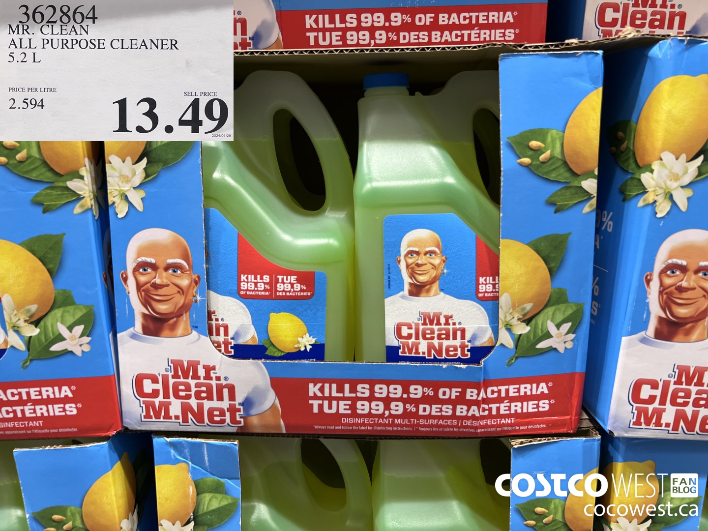 362864 MR. CLEAN ALL PURPOSE CLEANER 5.2 L $13.49