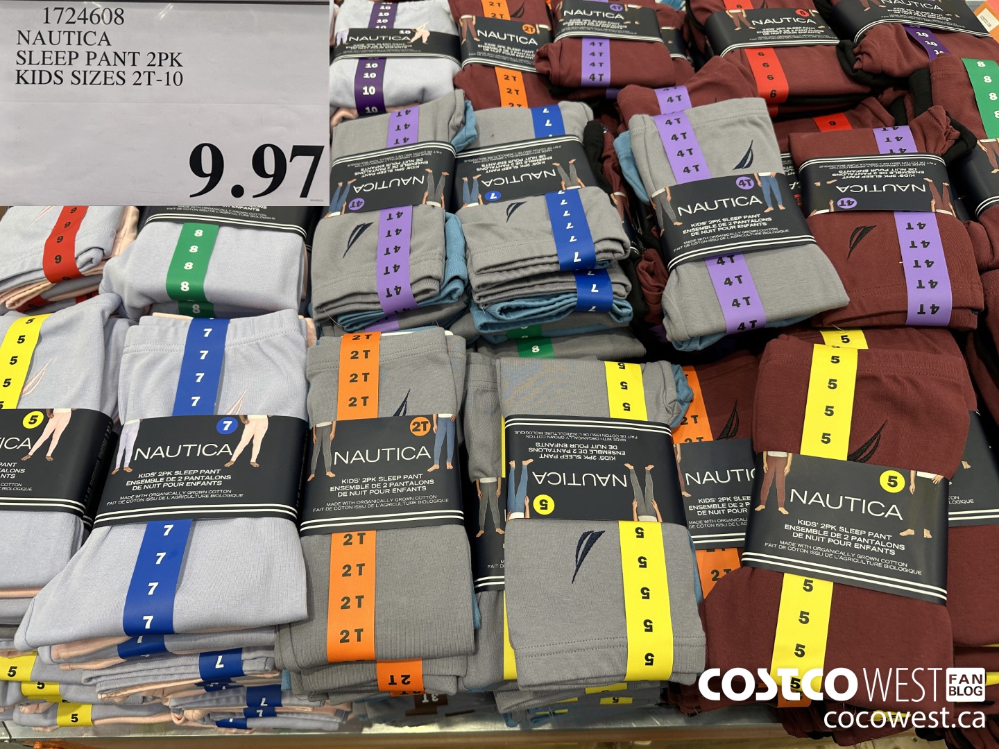 1724608 NAUTICA SLEEP PANT 2PK KIDS SIZES 2T-10 $9.97