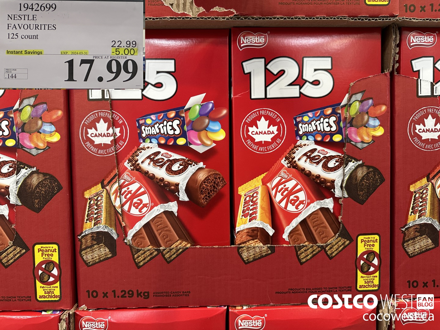 1942699 NESTLE FAVOURITES 125 count ($5.00 INSTANT SAVINGS EXPIRES ON 2024-03-31) $17.99