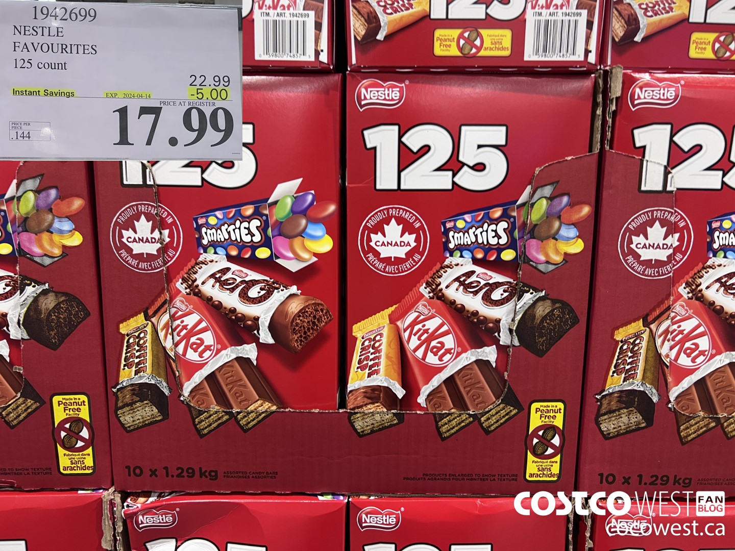 1942699 NESTLE FAVOURITES 125 count ($5.00 INSTANT SAVINGS EXPIRES ON 2024-04-14) $17.99
