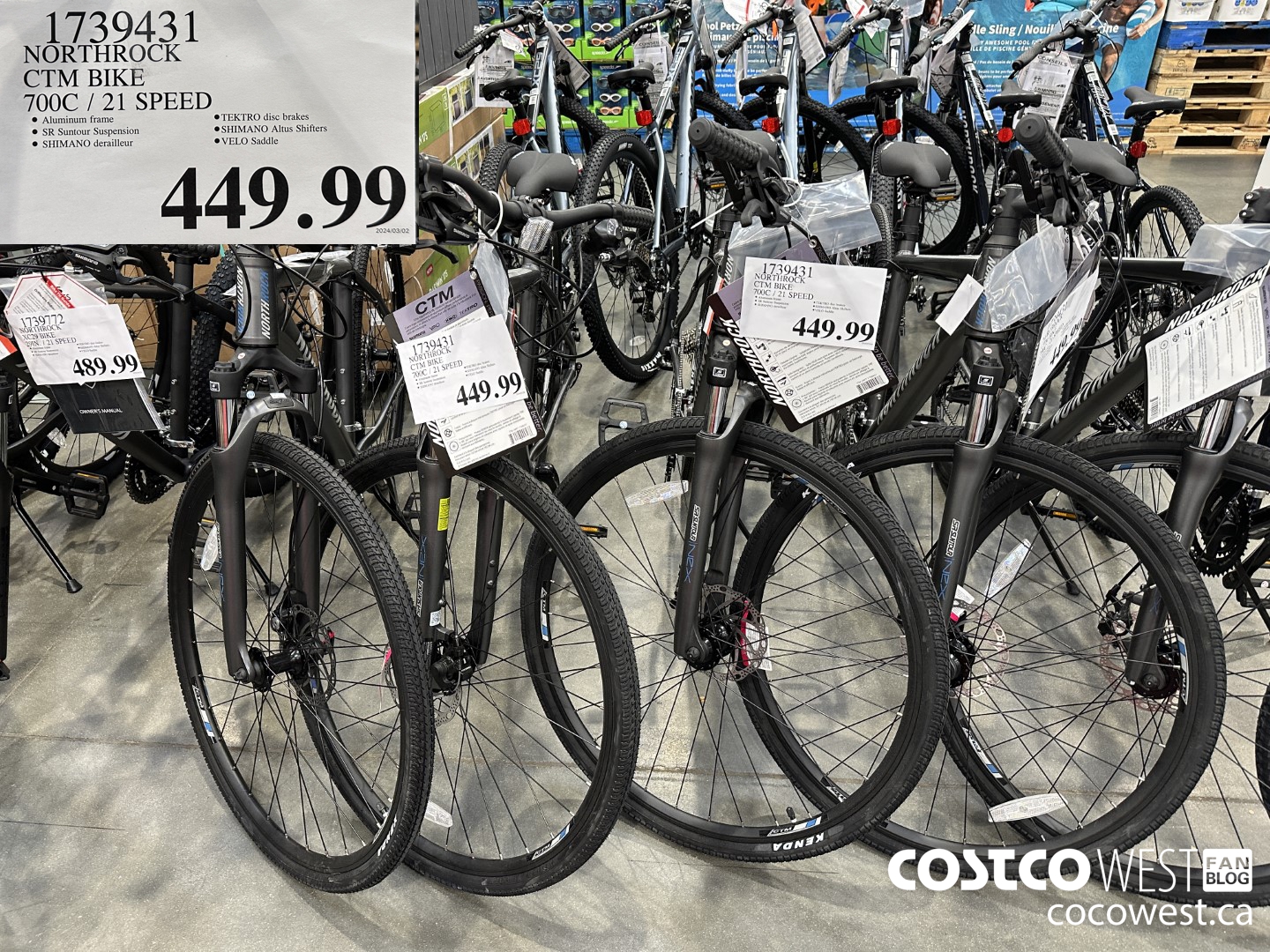 1739431 NORTHROCK CTM BIKE 700C/21 SPEED $449.99