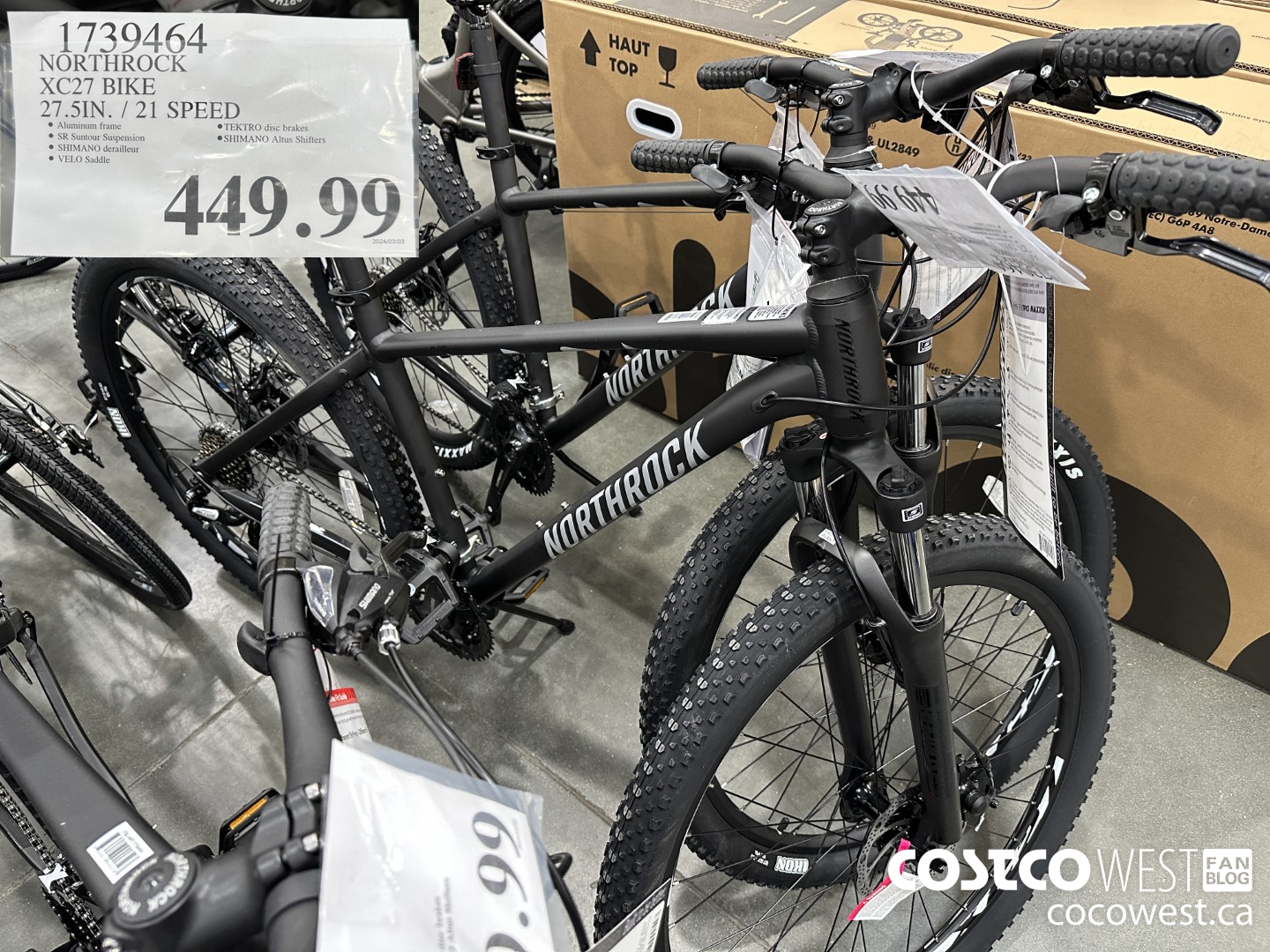 1739464 NORTHROCK XC27 BIKE 27.5IN/21 SPEED $449.99