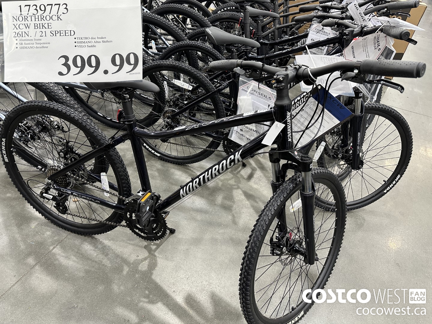 1739773 NORTHROCK XCW BIKE 26IN./21 SPEED $399.99