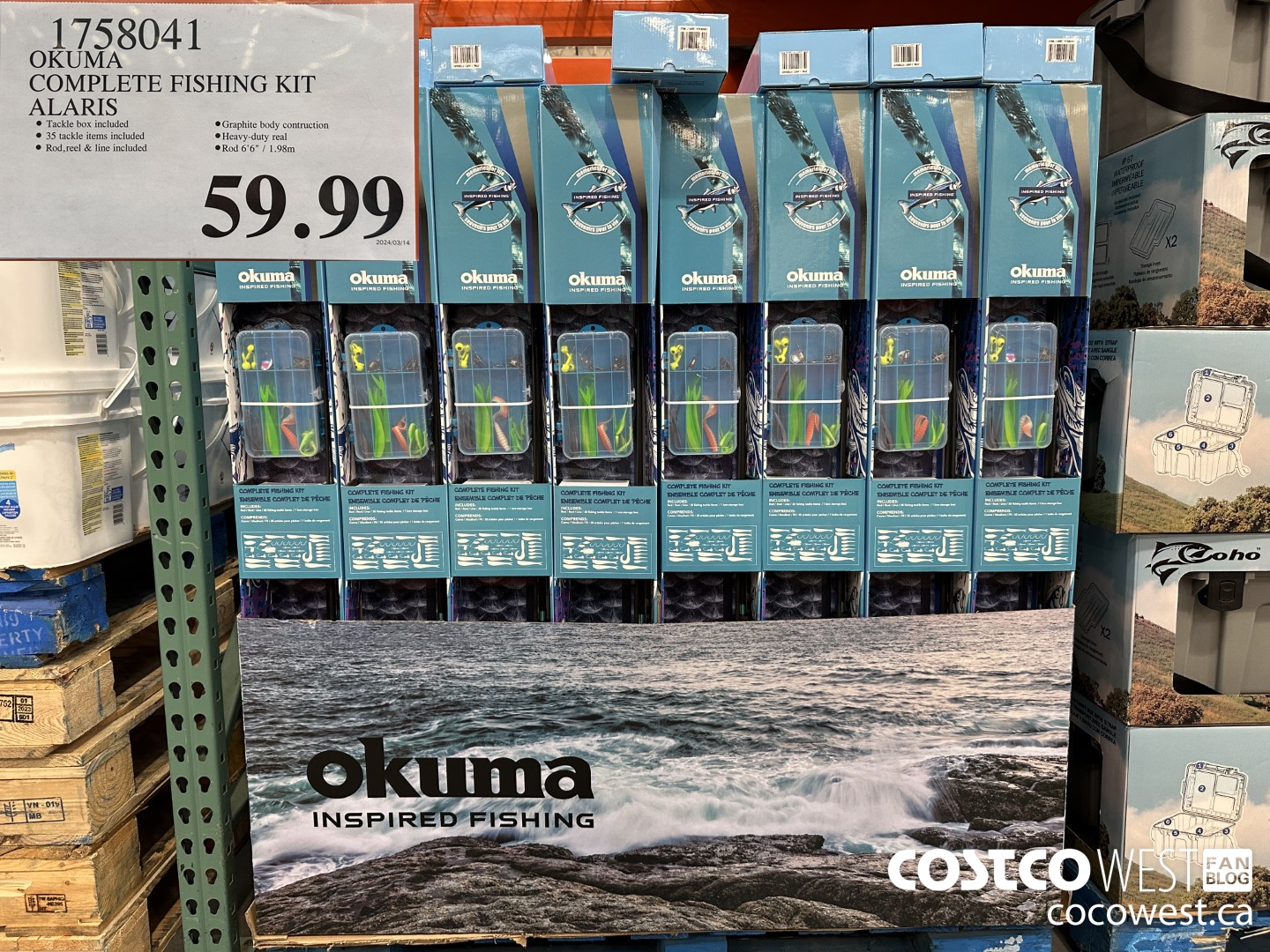 1758041 OKUMA COMPLETE FISHING KIT ALARIS  $59.99