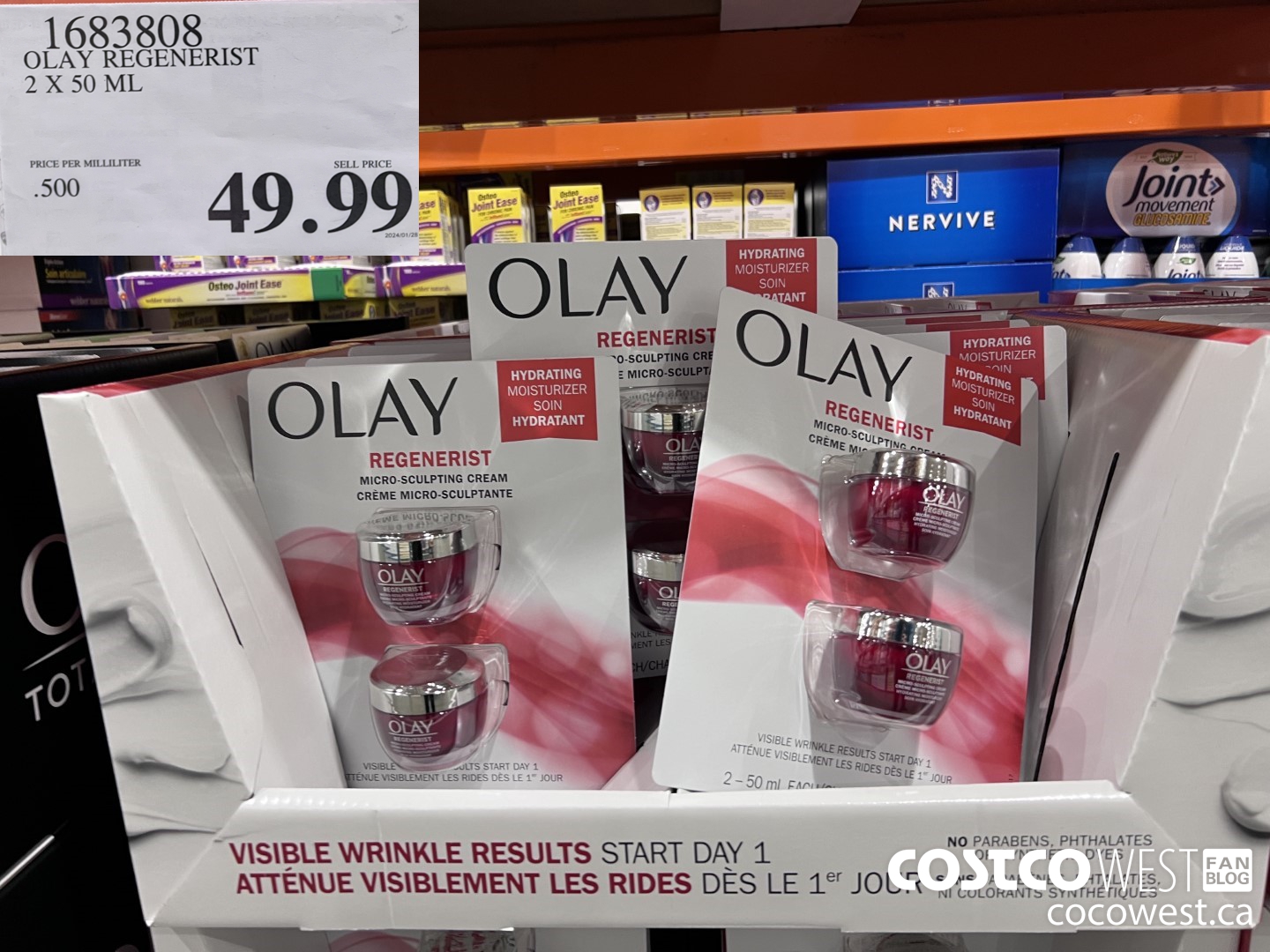 1683808 OLAY REGENERIST 2 X 50 ML $49.99
