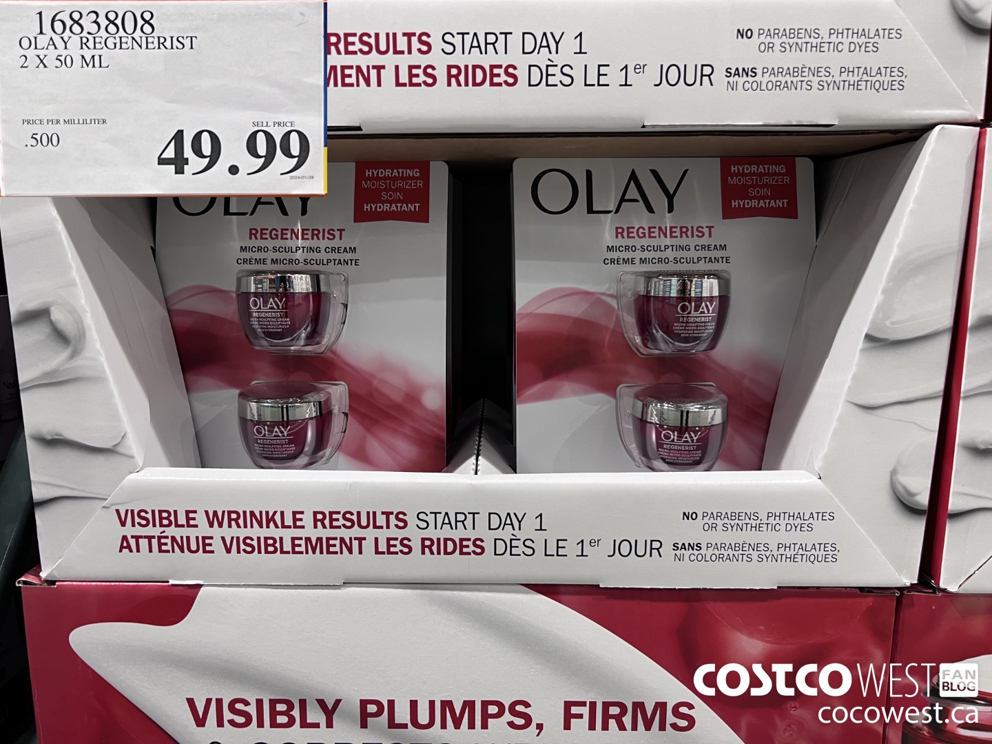 1683808 OLAY REGENERIST 2 X 50 ML $49.99